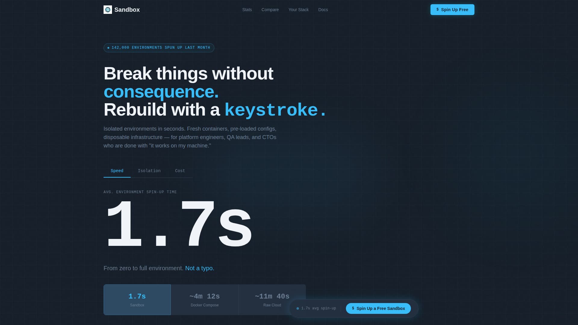 Sandbox - Powerful Developer Landing Page Template