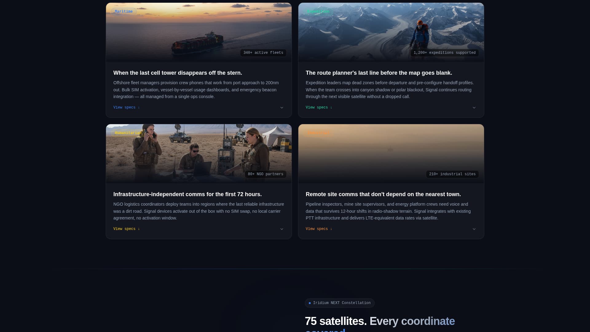 Signal - Powerful Satellite Landing Page Template