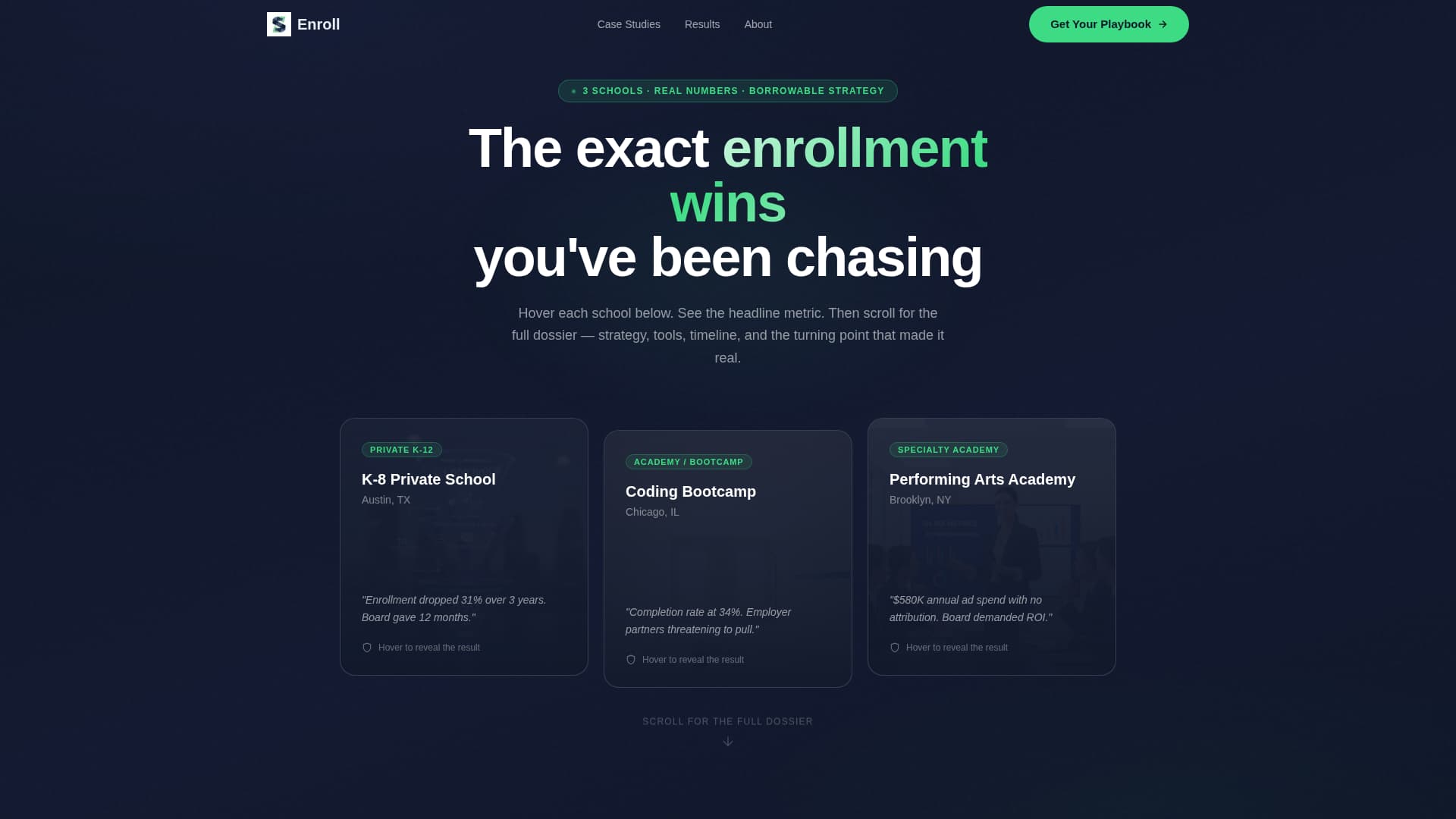 Enroll - Powerful Academy Landing Page Template