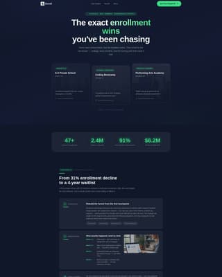 Enroll - Powerful Academy Landing Page Template