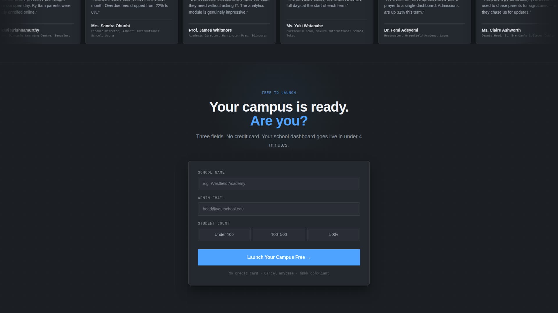 Academy - Powerful School Landing Page Template