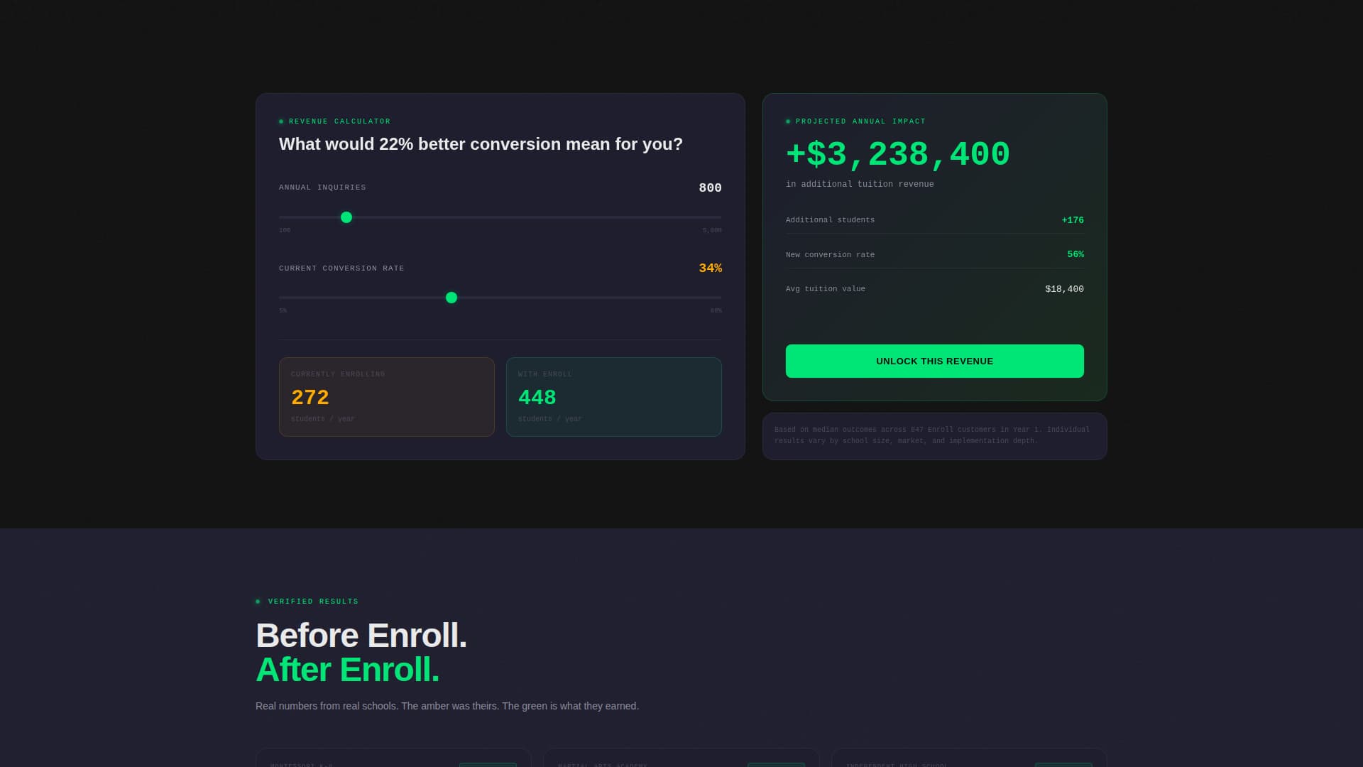Admissions — Seamless Education Landing Page Template