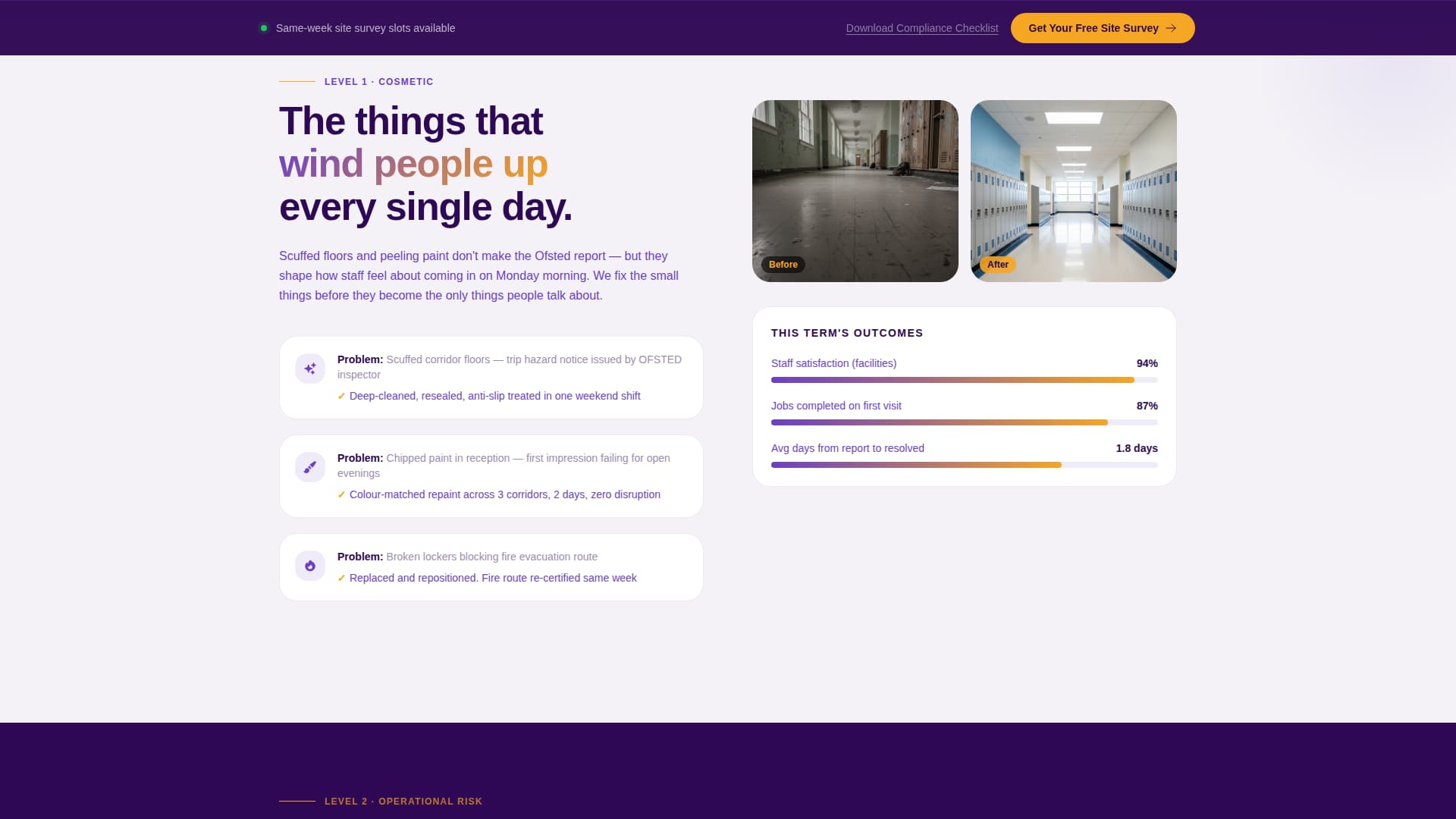 Maintain - Dynamic School Landing Page Template