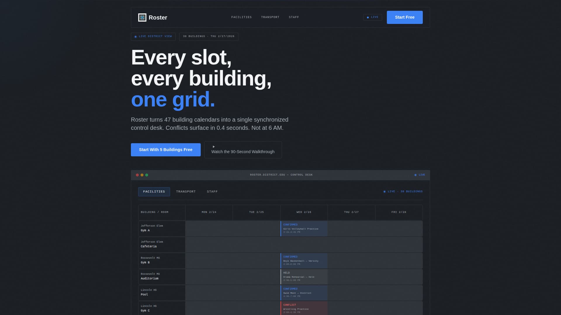 Schedule — Agile Booking Landing Page Template