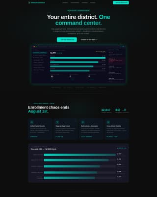 Command - Powerful District CRM Landing Page Template