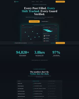 Security Guard Vertical SaaS Booking Website Template