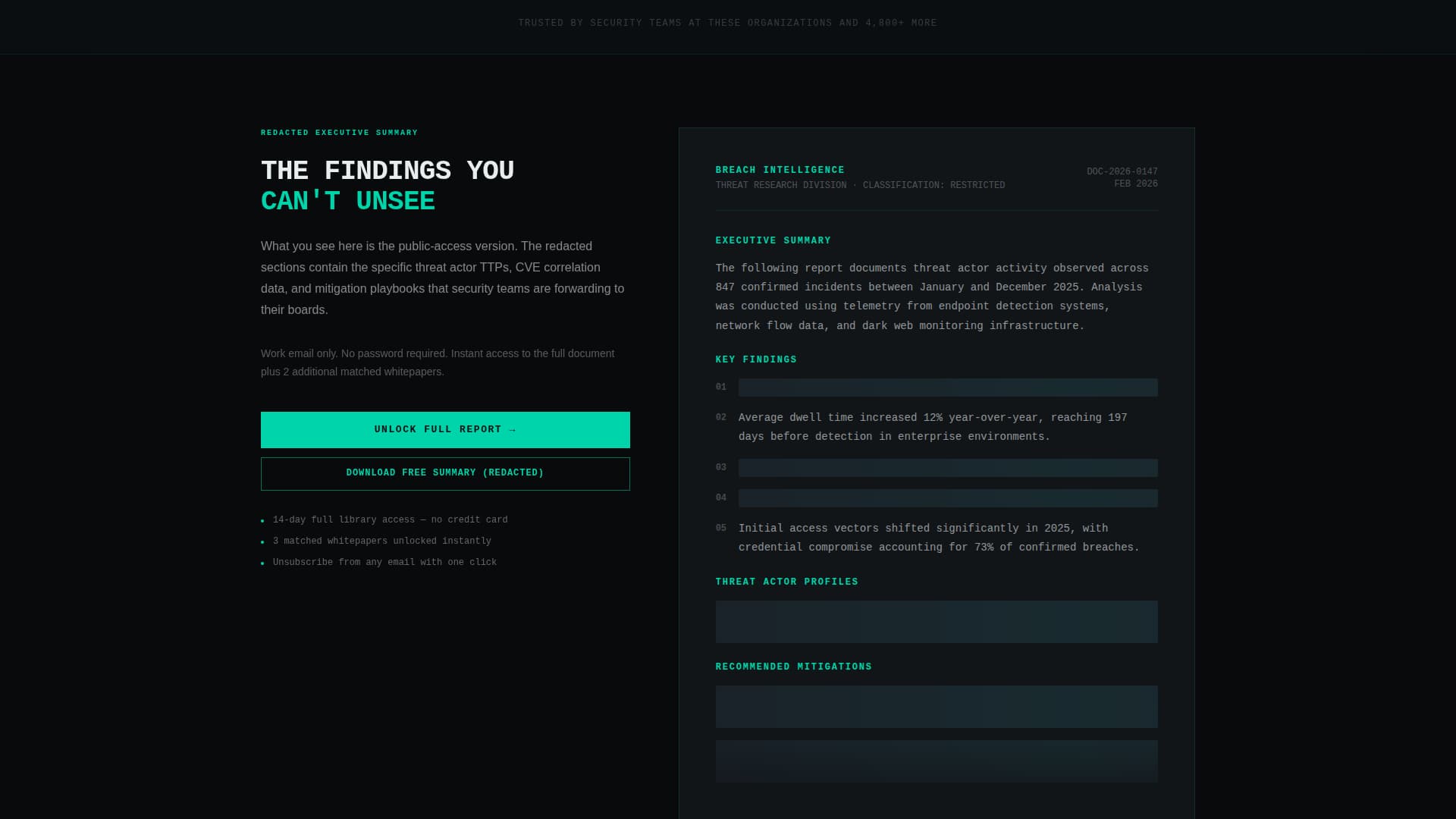 Breach - Bold Security Landing Page Template