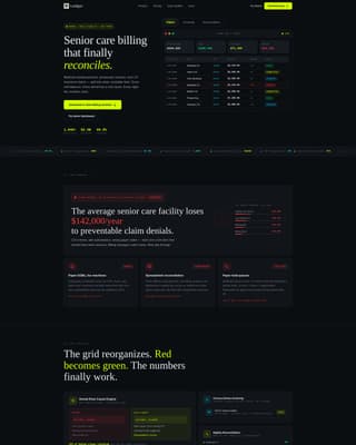 Ledger - Powerful Seniorcarebilling Landing Page Template