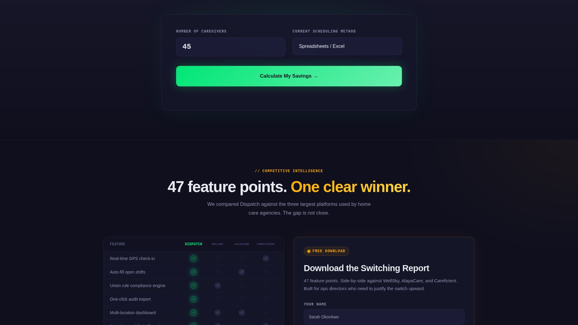 Dispatch - Powerful Seniorcare Landing Page Template
