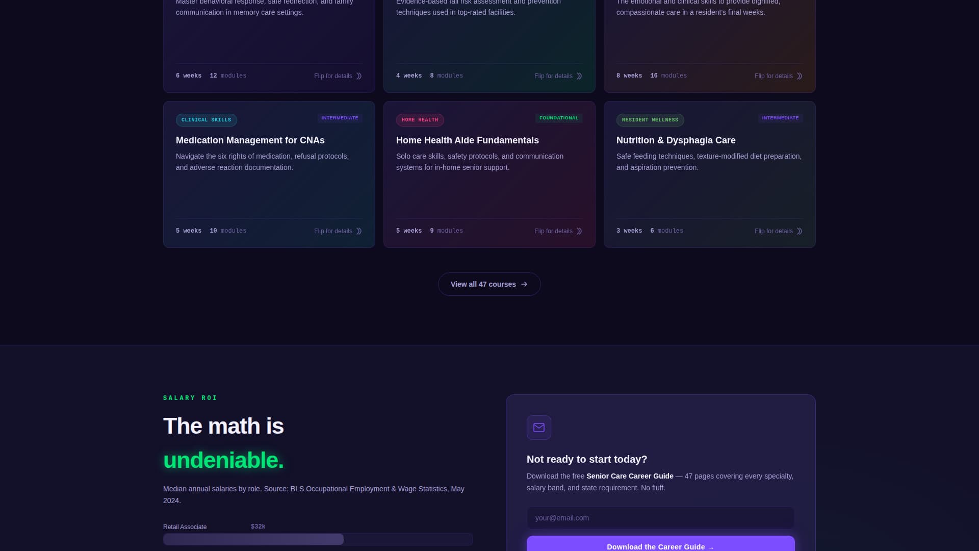 Certify - Powerful Seniorcare Landing Page Template
