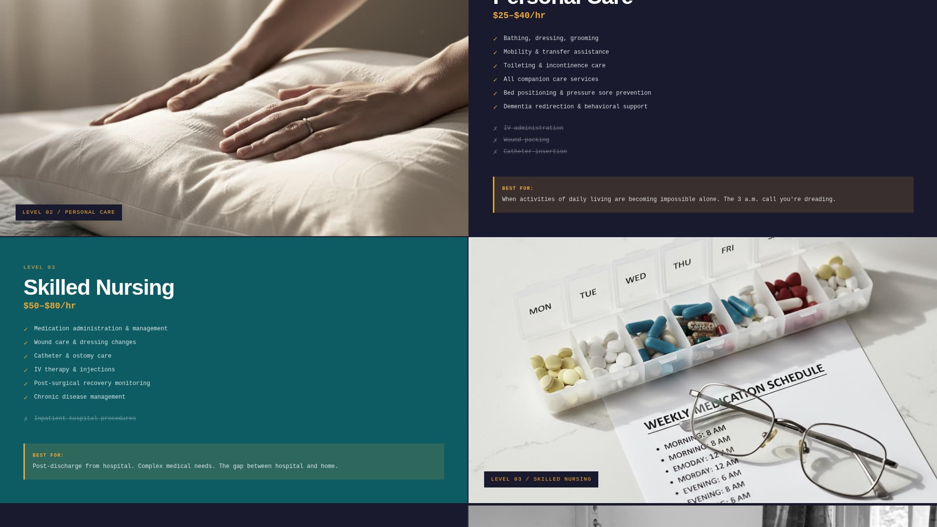 Tending - Transparent Seniorcare Landing Page Template