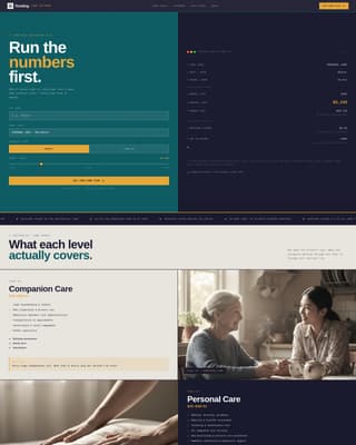 Tending - Transparent Seniorcare Landing Page Template