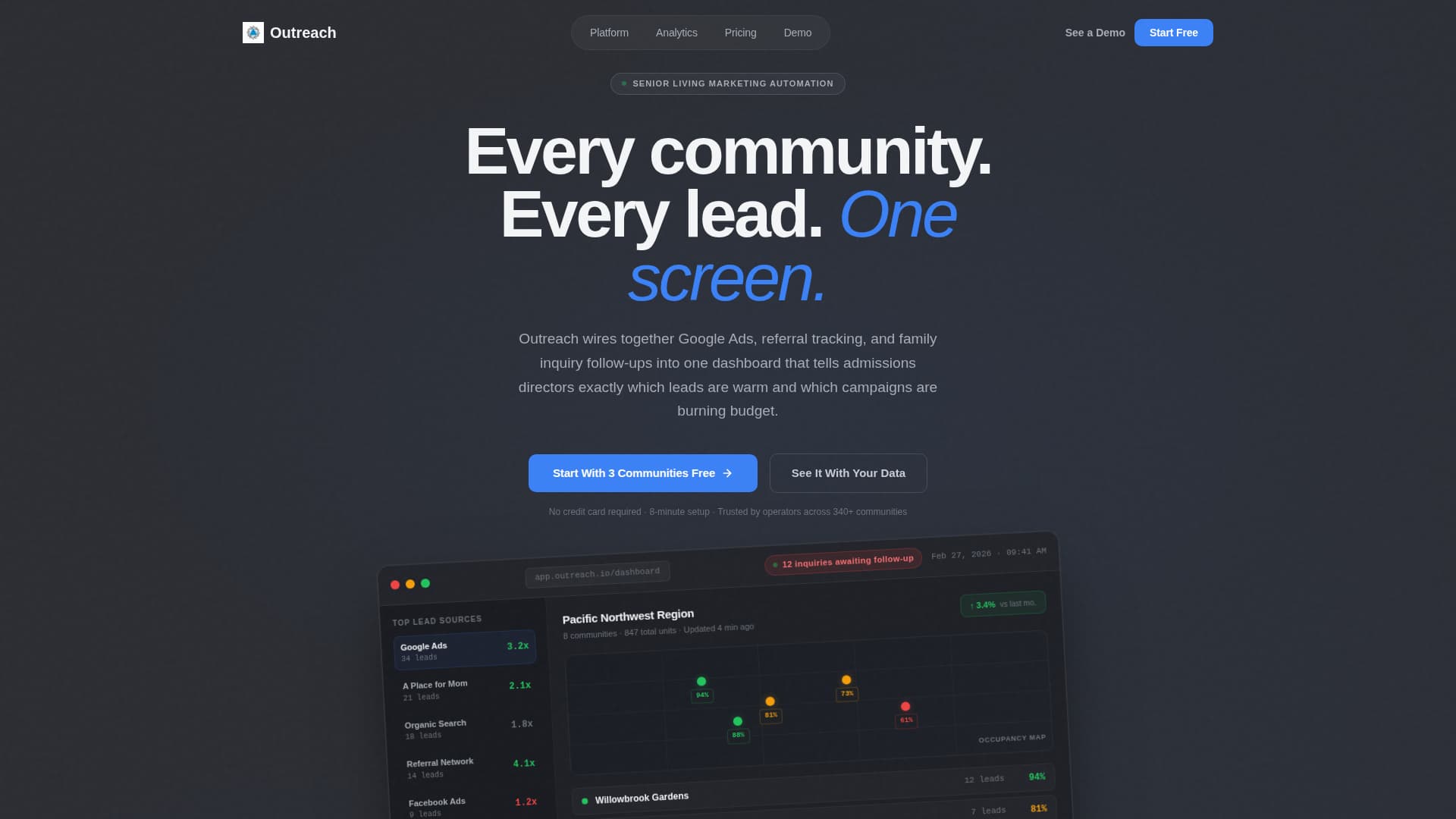 Outreach - Powerful Seniorcare Landing Page Template