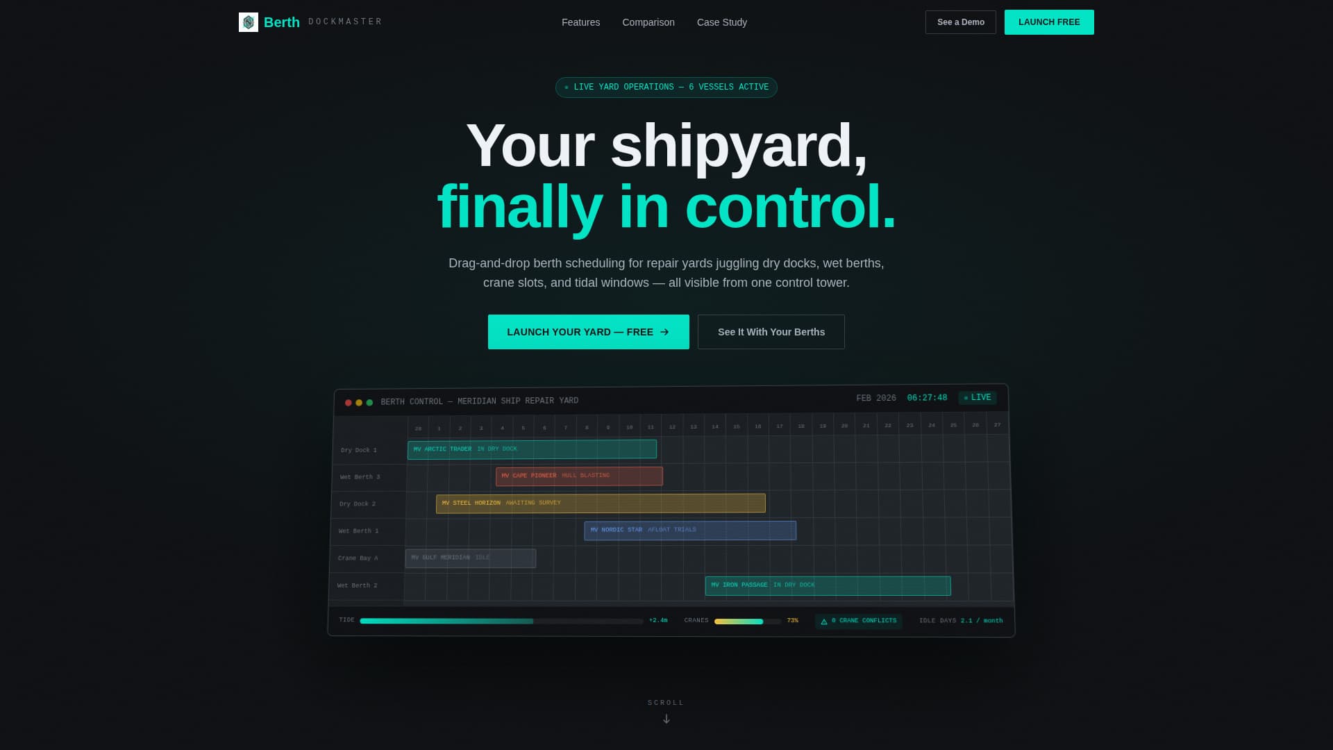 Shipyard Vertical SaaS Booking Website Template