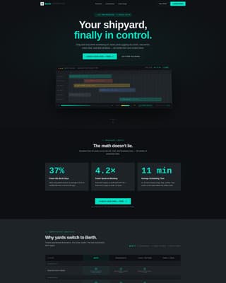 Shipyard Vertical SaaS Booking Website Template