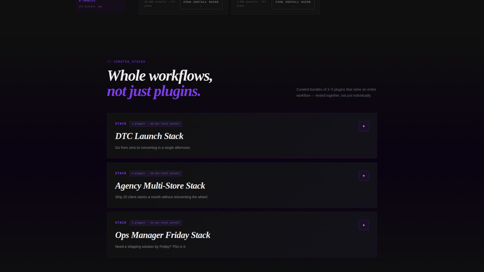 Pluginvault - Brutalist Shopify Landing Page Template