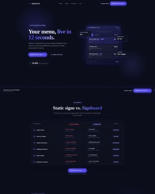 Sign & Banner Digital Presence Reviews Website Template