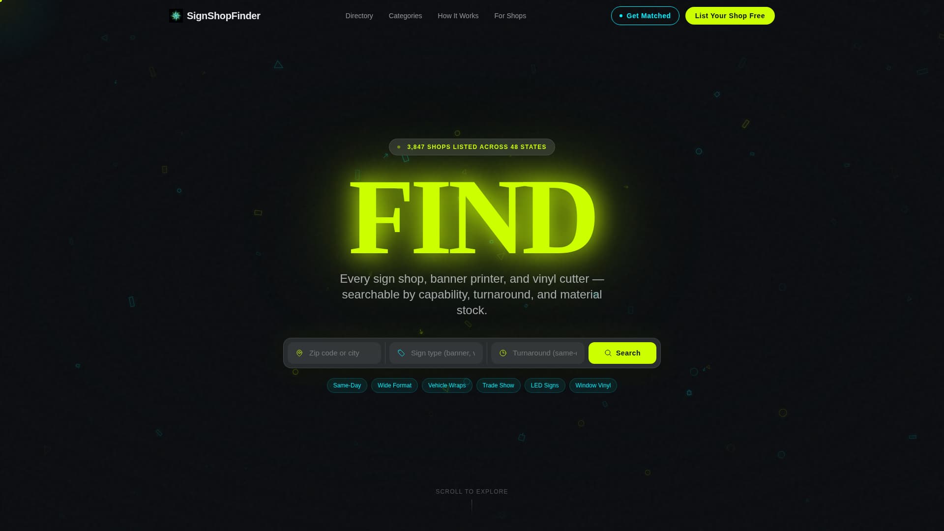 Sign & Banner Digital Presence Directory Website Template
