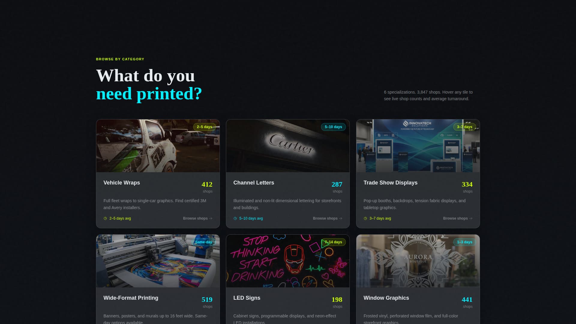 Sign & Banner Digital Presence Directory Website Template