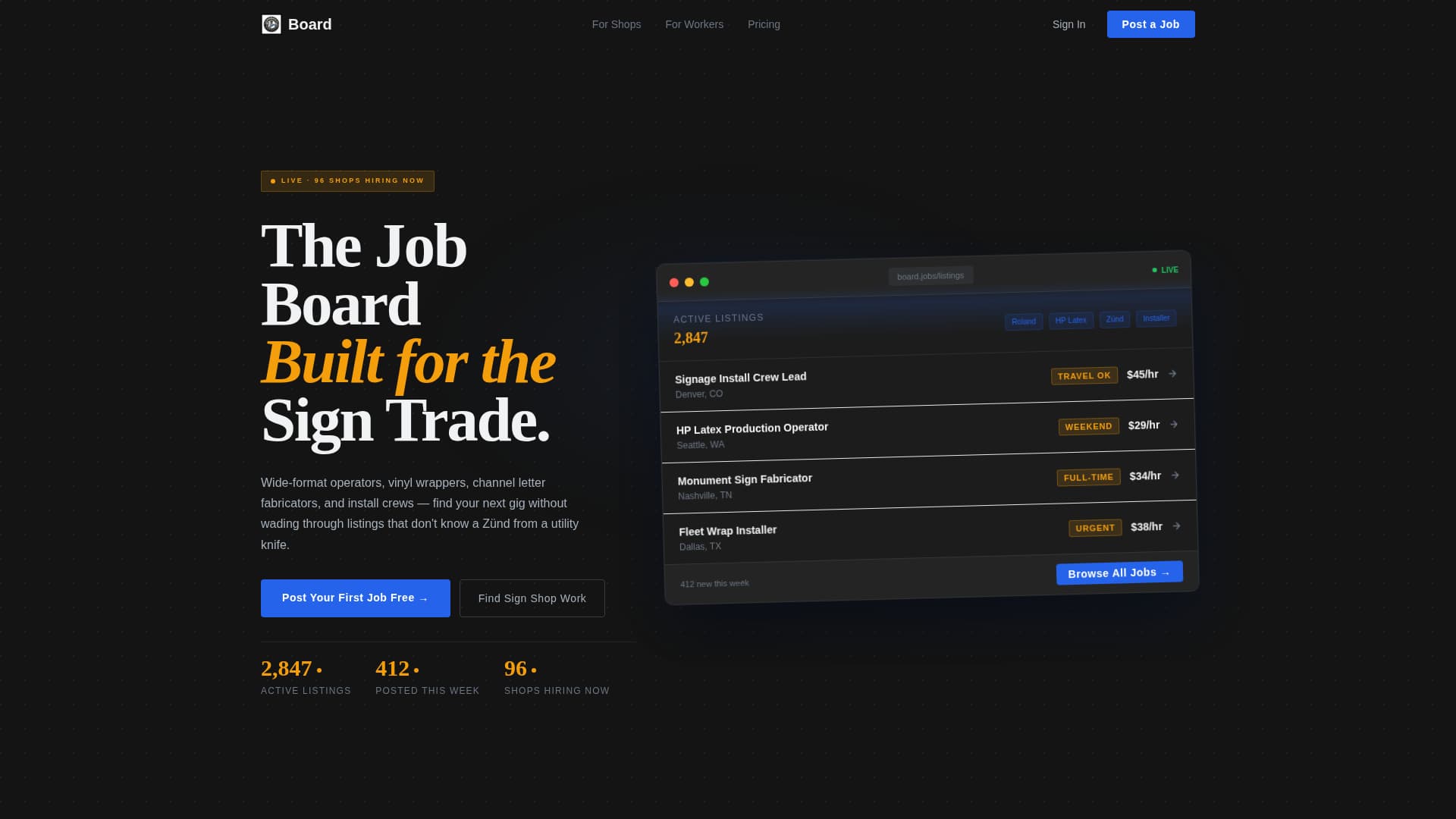 Sign & Banner Digital Presence Careers Website Template