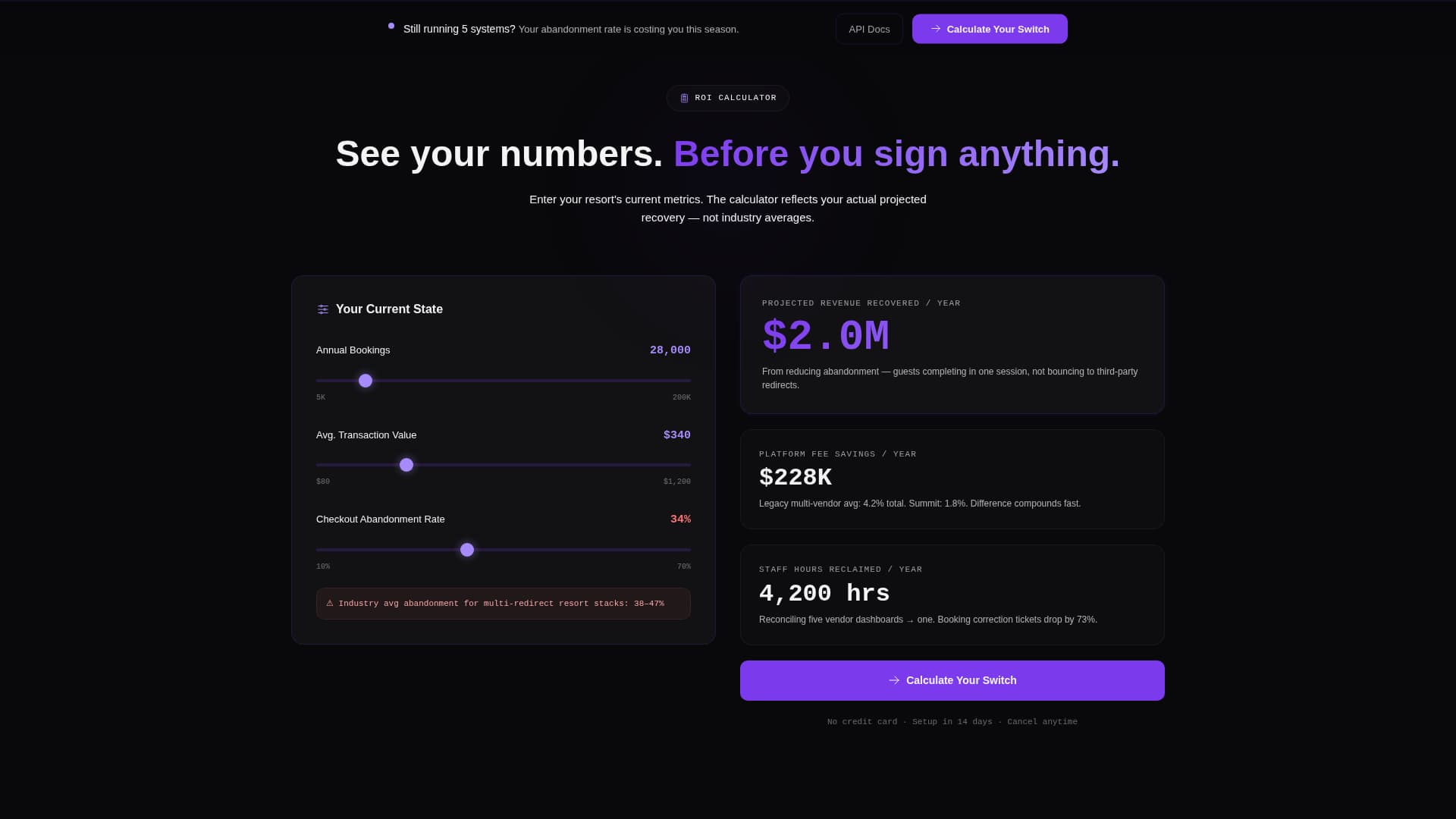 Ski Resort Vertical SaaS Booking Website Template