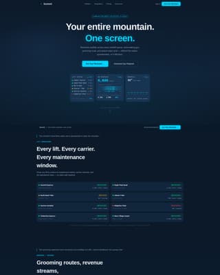 Ski Resort Vertical SaaS Professional Website Template