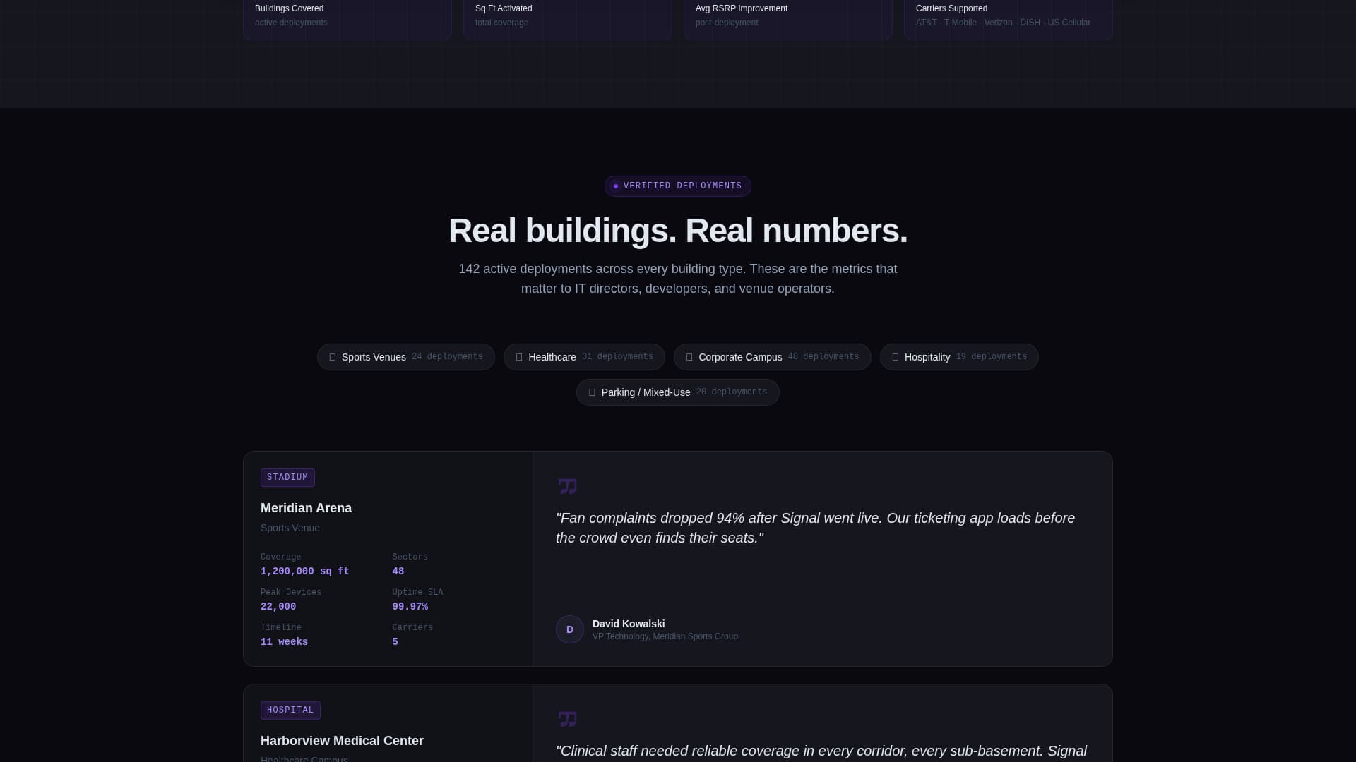 Signal - Powerful DAS Landing Page Template