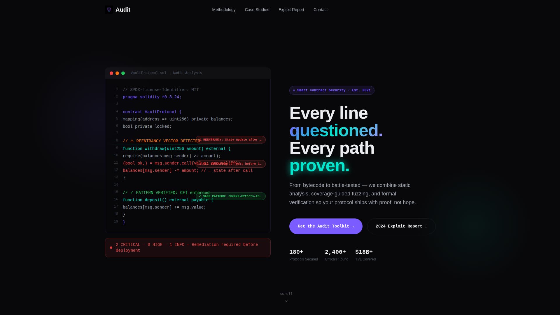 Blockchain & Cryptocurrency Portfolio Website Template