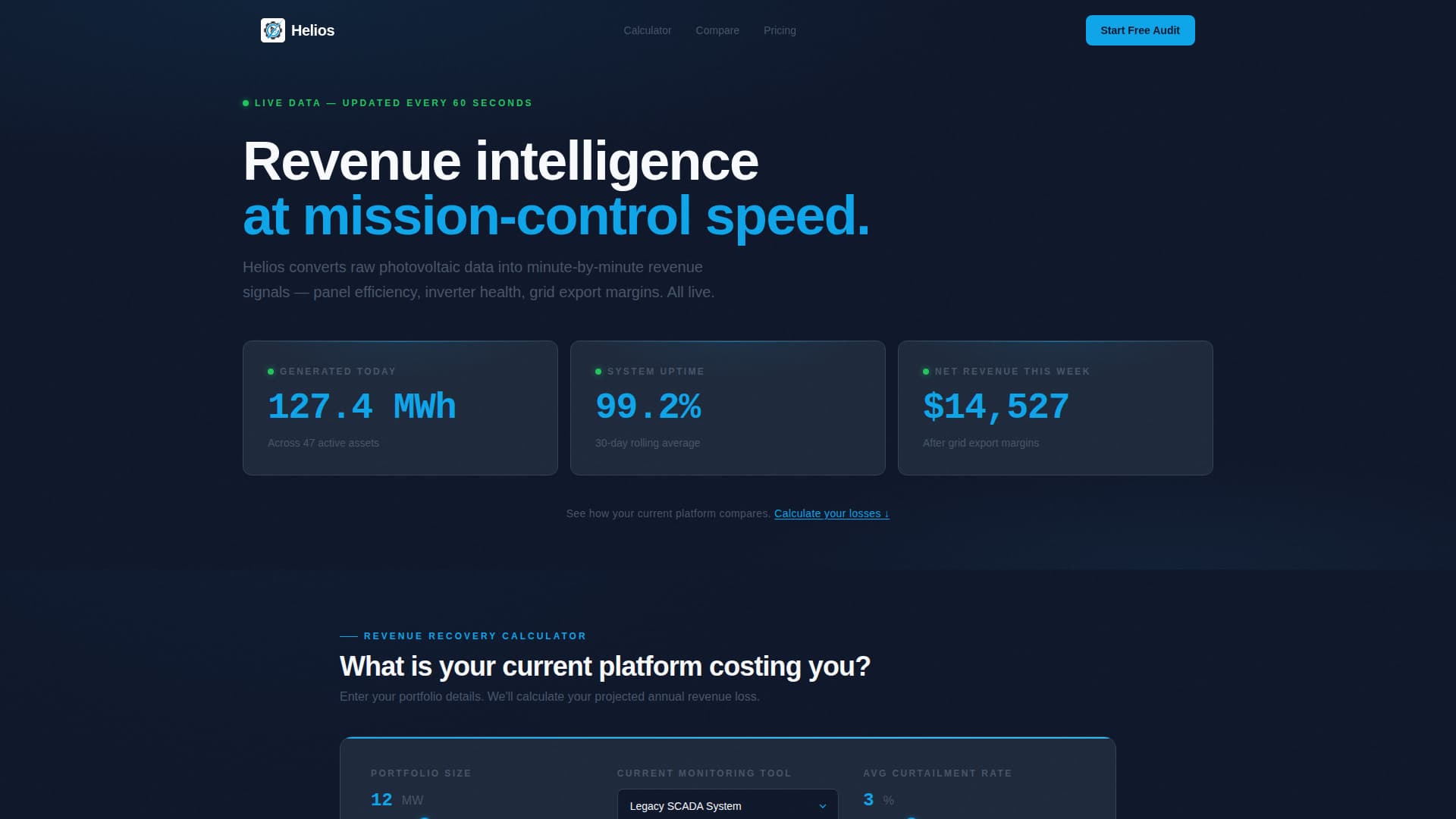 Solar Energy Vertical SaaS Cost Calculator Website Template
