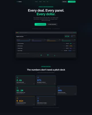 Solaris - Powerful Solar CRM Landing Page Template