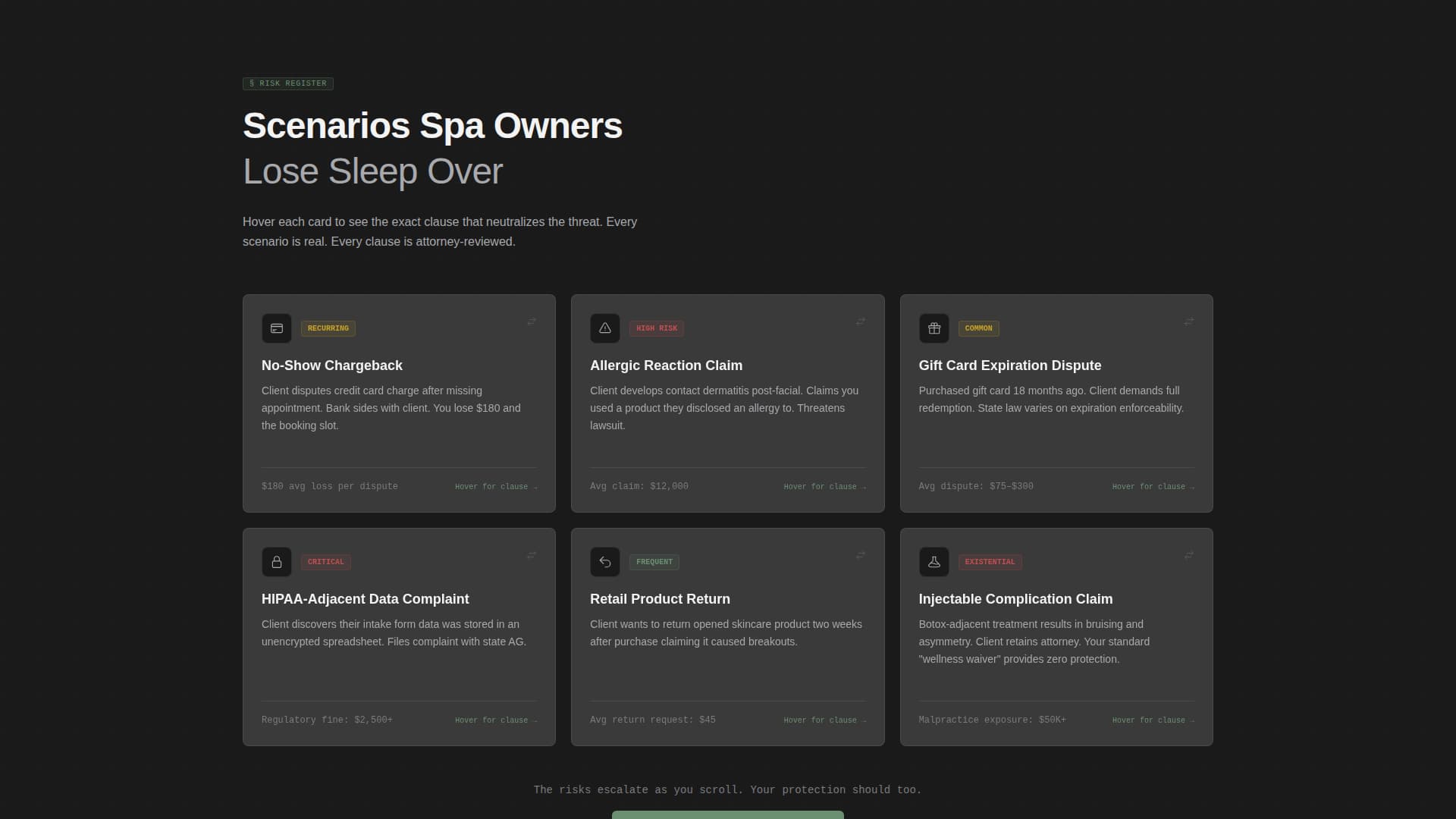 Wellness Terms - Authoritative Spa Landing Page Template