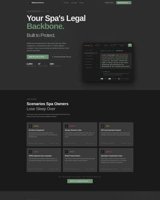 Wellness Terms - Authoritative Spa Landing Page Template
