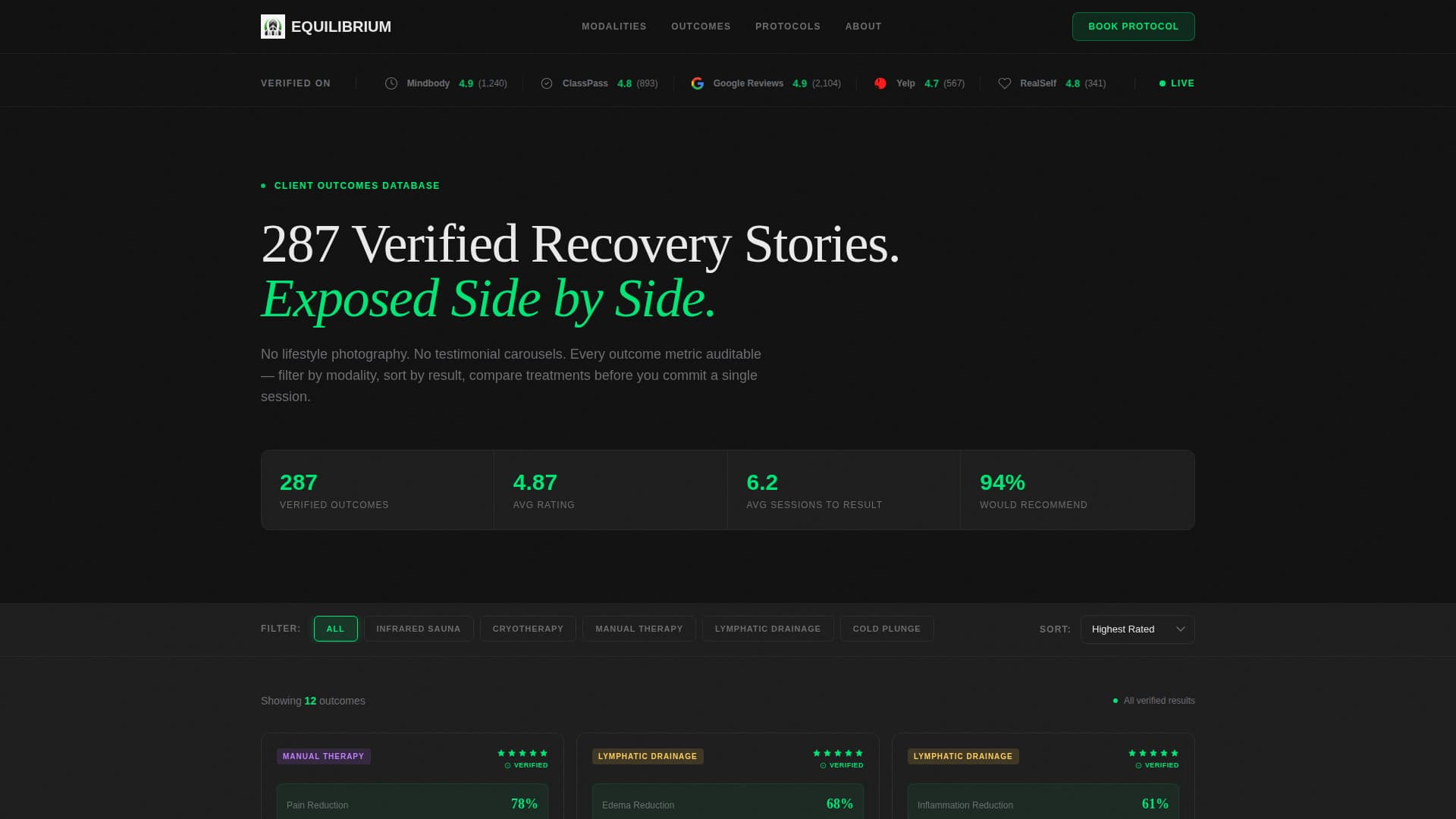 Equilibrium - Data-Driven Wellness Landing Page Template