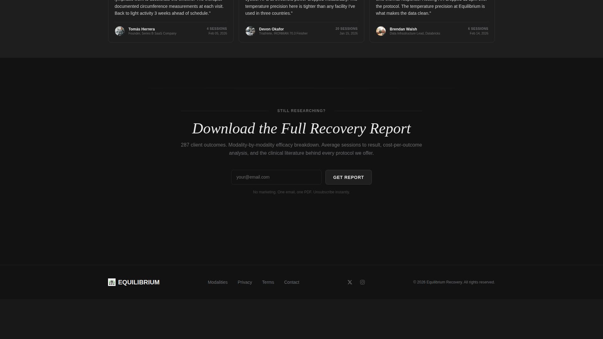 Equilibrium - Data-Driven Wellness Landing Page Template