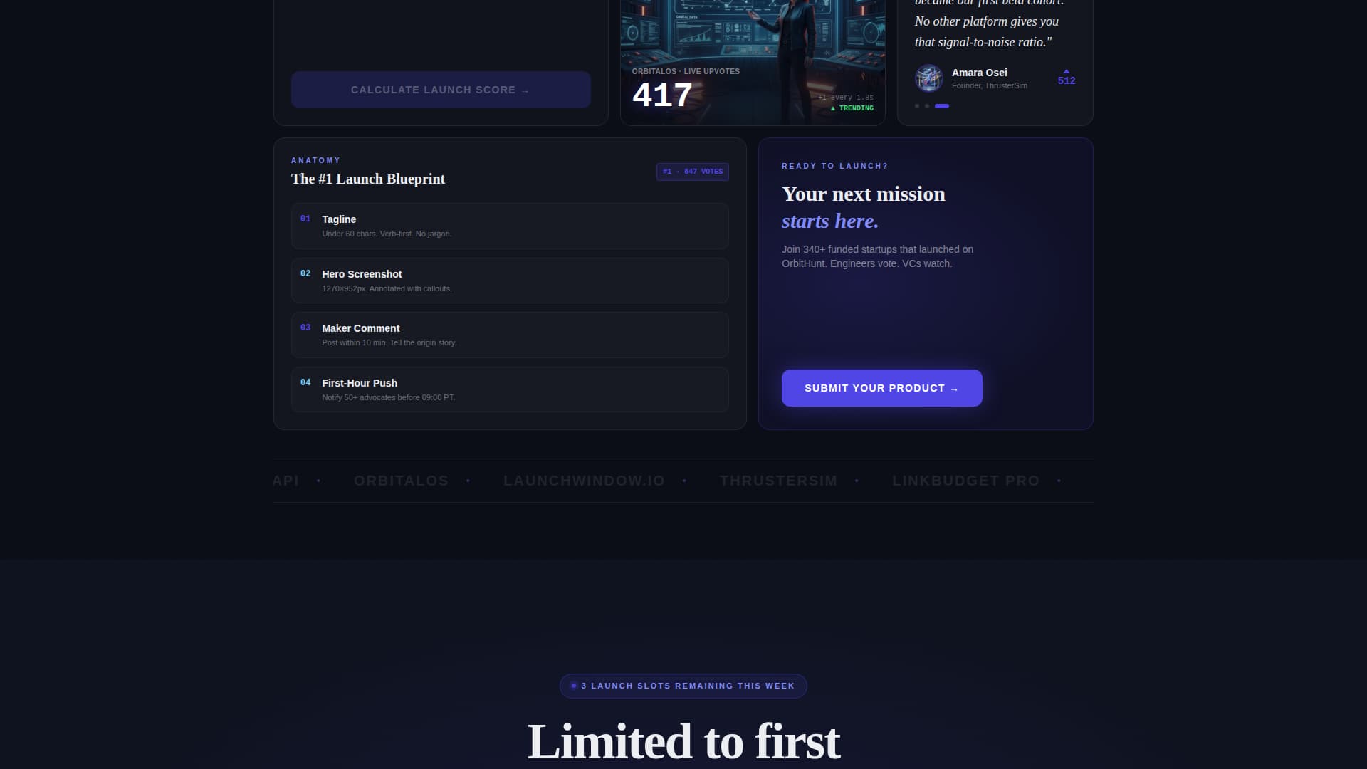 Orbit Hunt - Powerful Spacetech Landing Page Template