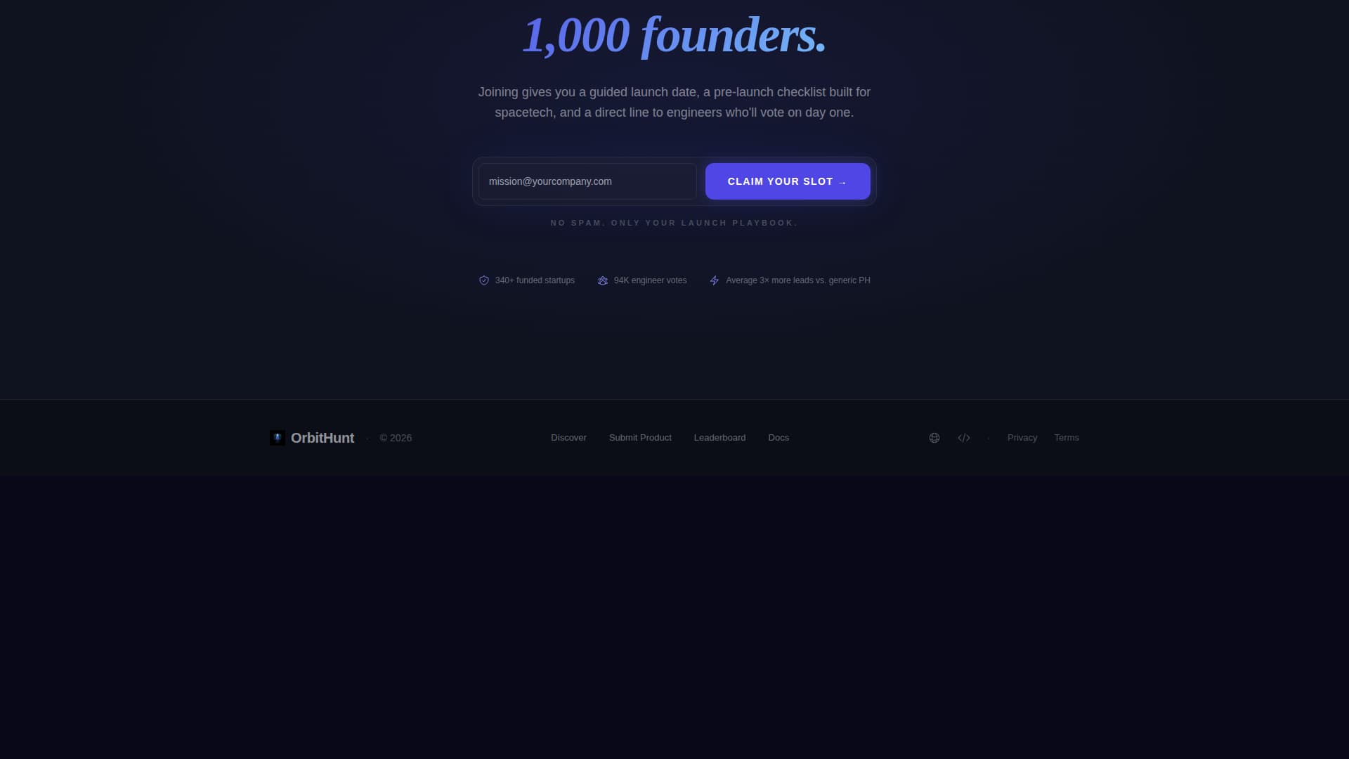 Orbit Hunt - Powerful Spacetech Landing Page Template