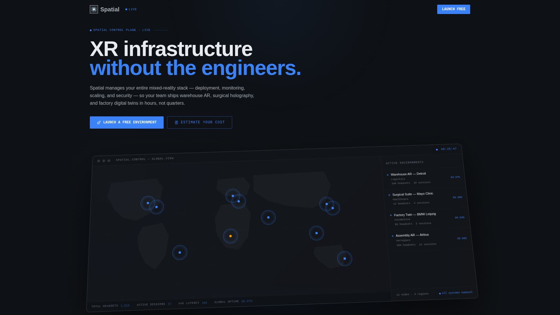 Spatial - Powerful Computing Landing Page Template