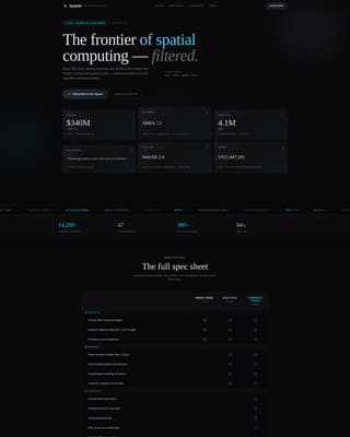Spatial - Immersive Newsletter Landing Page Template