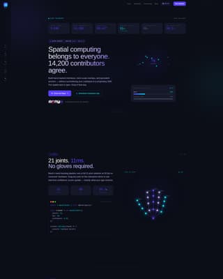 Mesh - Electric Spatial Landing Page Template