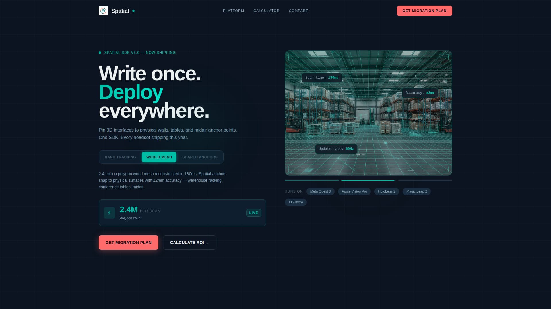 Spatial - Immersive XR Landing Page Template