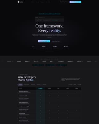 Immerse — XR Spatial Computing Landing Page Template
