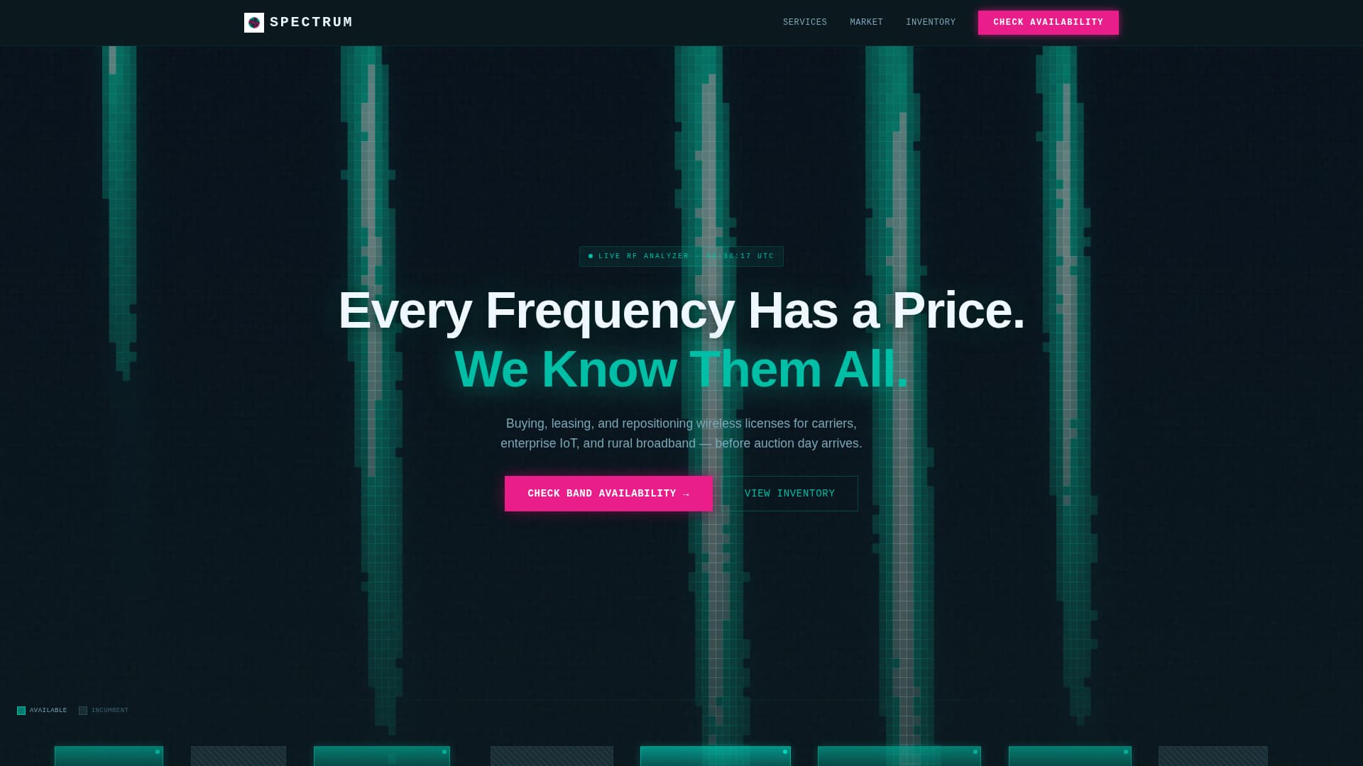 Spectrum - Dynamic Frequencybrokerage Landing Page Template