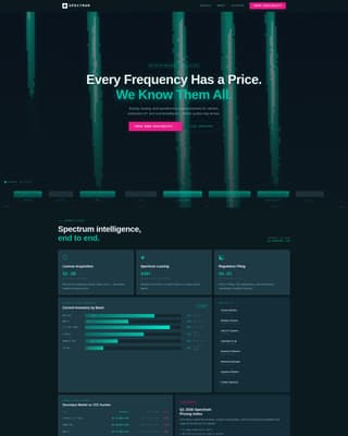 Spectrum - Dynamic Frequencybrokerage Landing Page Template