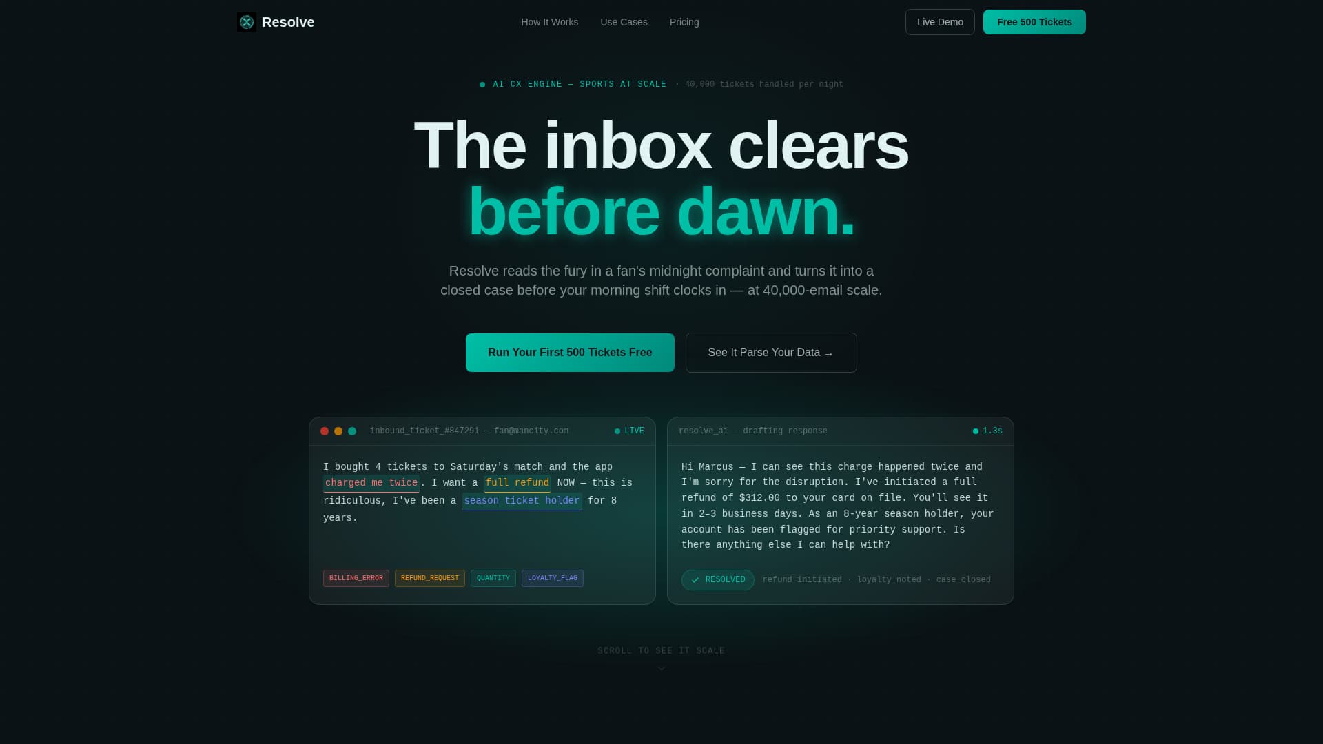 Resolve - Powerful Sportscx Landing Page Template