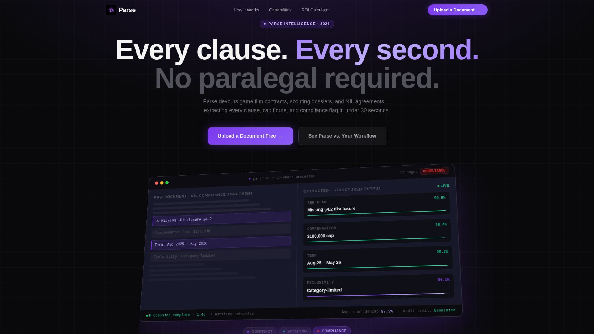 Parse - Powerful SportsAI Landing Page Template