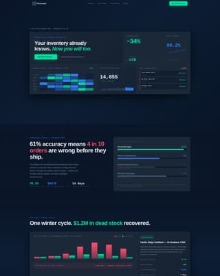 Forecast - Predictive Inventory Landing Page Template