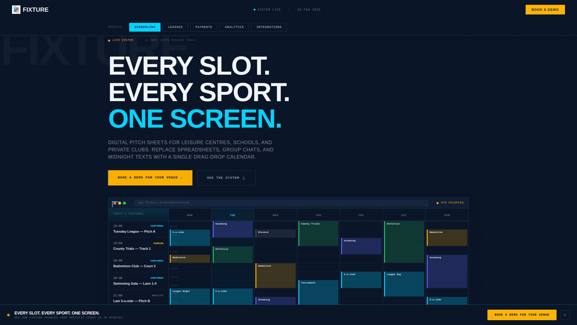 Fixture - Powerful Sportsbooking Landing Page Template