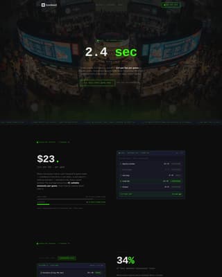 Scoreboard - Dynamic Menu Landing Page Template