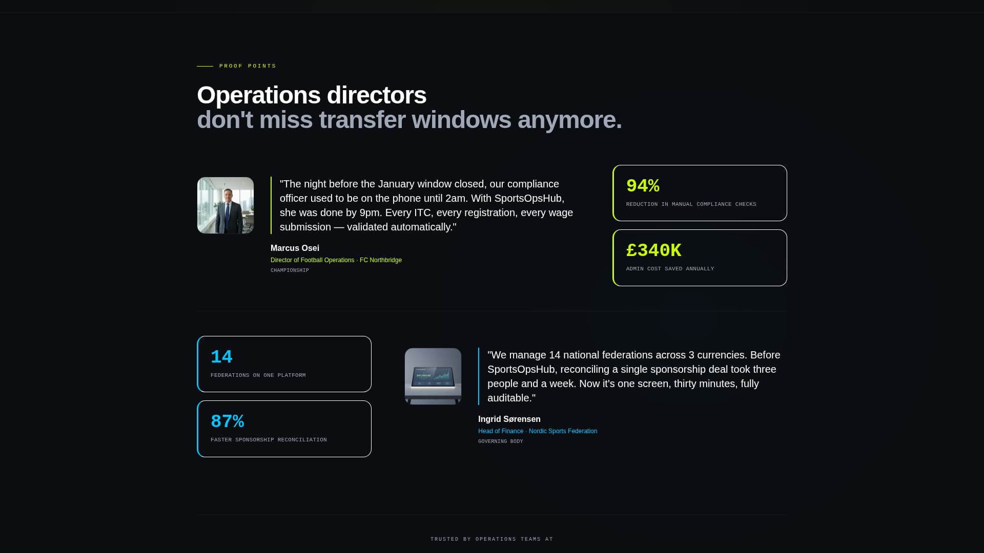 Sportsops - Powerful ERP Landing Page Template