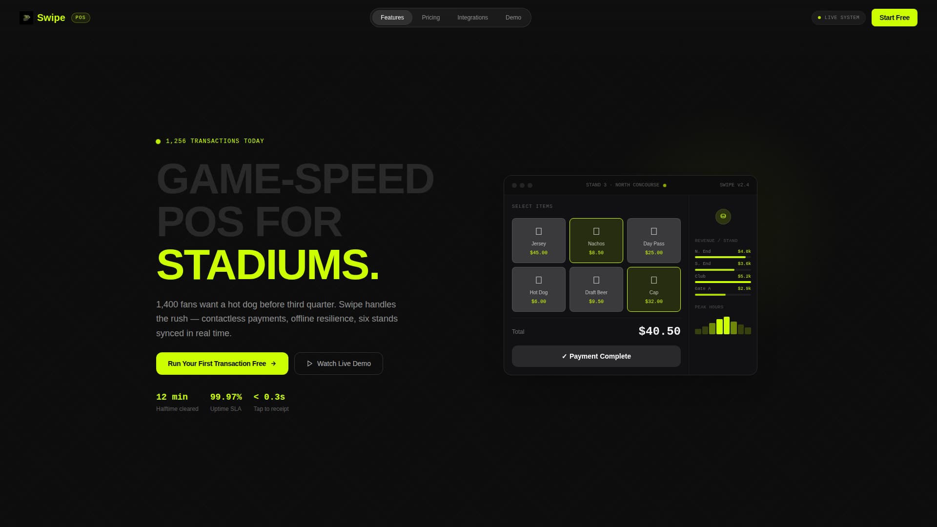 Swipe - Dynamic Sports Landing Page Template